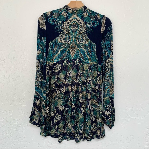 Free People Lady Luck Tunic Dress in BlueCombo - Picture 7 of 16